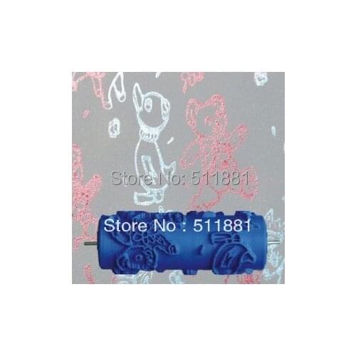 5'' [Bear cubs pattern] NCCTEC liquid wallpaper flower mould FREE shipping 125mm DIY paint roller decorative pattern roller