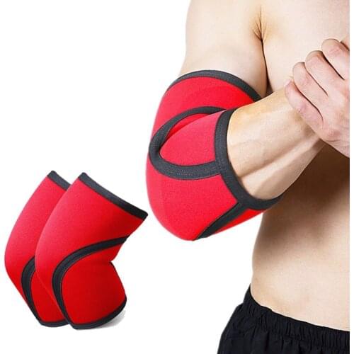 7mm Neoprene Weightlifting Elbow Support Brace Thicken Crossfit Home Gym Sport Fitness Muscle Training Elbow Protector Sleeve