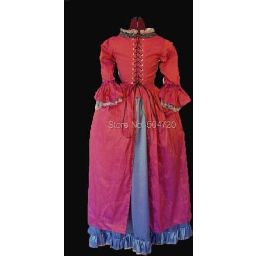 Tailored! grey Vintage costumes 18th Duchess Retro medieval Renaissance Reenactment Theatre Civil war Victorian dress HL-425