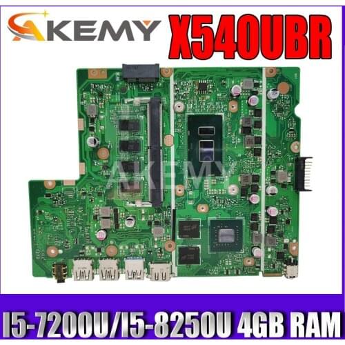 Akemy X540UBR Laptop Motherboard For Asus X540UB X540UBR MainBoard Tested W/ I5-7200U/I5-8250U 4GB RAM