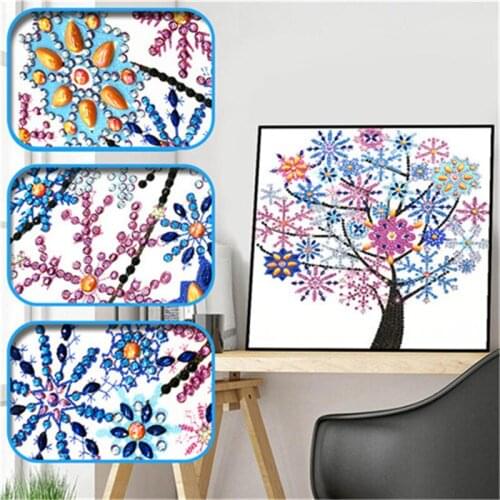 Special Shape Diamond Painting Phantom Flower Tree Combination Modern Pattern DIY 5D Part Drill Cross Stitch Kit Crystal Artwork