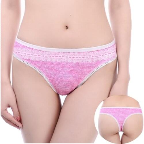 America Size Women Sexy Lace Thongs Cotton G-Strings Comfortable Panties Big Size XS-M String Printing Thongs 6 Color