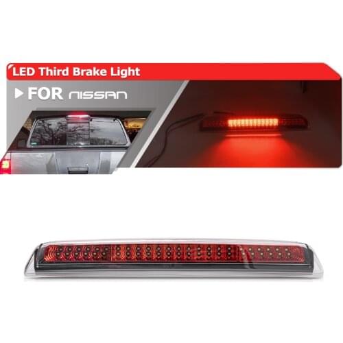 For Nissan Titan 2004-2015 26590-7S200 Led High-Mount Third 3rd Brake Light 2-In-1 White Cargo Roof Red High Level Tail Lamp