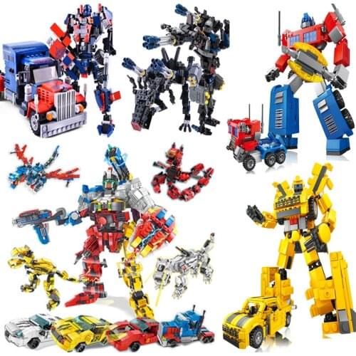 Super Iron hero Toy Mecha Transformation Model Deformed Robot Warrior Building Kit Building Block Childrens Toy Set