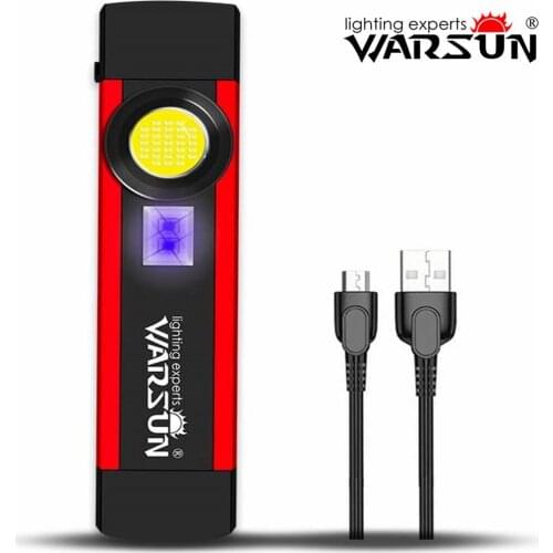 WARSUN COB06 Pet Urine,Paper and Money Test Tool Rechargeable Flashlight, Multi-Function Mini Hand Torch With Magnet,Clip,UVC