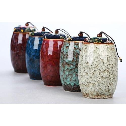 Modern Style Ceramics Tea Caddies Kung Fu Tea Set Accessories Portable Tea Storage Jar Caddy Teaware Accessories Home Decor