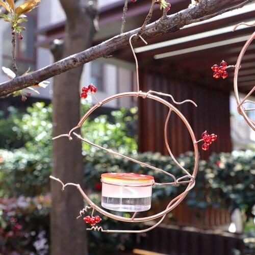 Bird Feeders Metal Hanging Tray Birdhouse Pet Water Feeder Outdoor Hummingbird Feeder for Garden Decoration Yard House Feeders