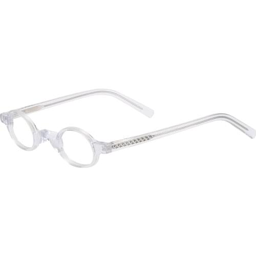 Fashion Men And Women Small Oval Full Rim Spectacles Frames With Spring Hinge For Prescription Lens