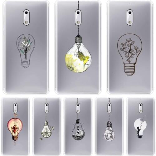 Soft Phone Case For Nokia 8 6 5 3 2 1 Silicone Art Flower light Fish Heart Bird Wave Butterfly Back Cover For Nokia X6 7 Plus