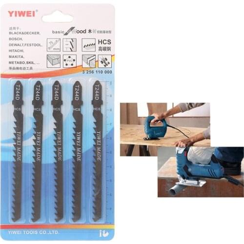 5Pcs Hacksaw Jig Saw Blade Set Cutting Tools For Wood Sheet Panels Alloy Steel