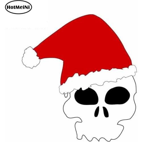 HotMeiNi 13cm x 11.7cm Auto Car Stickers Funny Sugar Skull Santa Graphics Bumper Trunk Vinyl RV ATV Decals Car Accessories