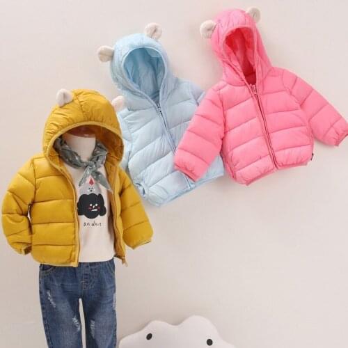 New Baby Jacket Infant Girls and Boys Hooded Winter Coats 9M-6 Old Newborn Autmumn Winter 9BA011
