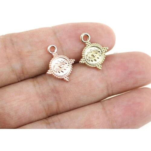 Newest 20Pieces 13*16mm Antique Silver Color Tiny Pretty Planet Charms Necklace Pendant Accessory Charms For DIY Jewelry Making