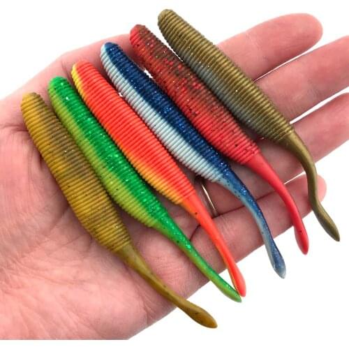 OBSESSION 5pcs/bag 100mm 5g Soft Worm Bait Artificial Needle tail Silicone Swimbait Worm Lure Pesca Wobblers Fishing Tackle