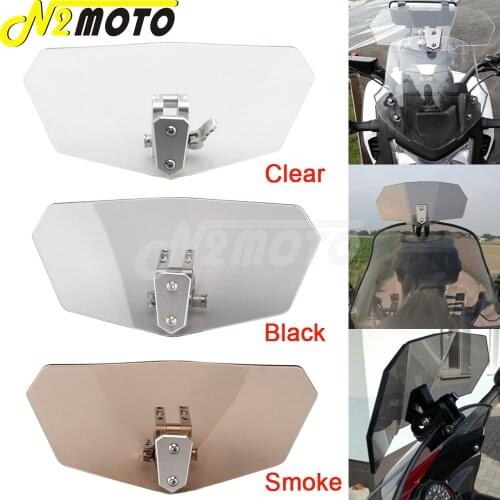 Motorcycle Adjustable Airflow Windshield Clip-On Windscreen Wind Deflector for Harley Honda Yamaha Suzuki Ducati Benelli Indian