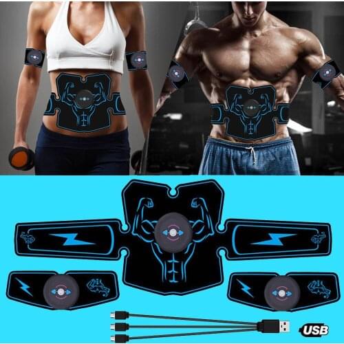 Abdominal Muscle Trainer EMS Stimulator ABS Electrostimulation Fitness Massager Abdomen Weight Loss Slimming Home Gym Equipment
