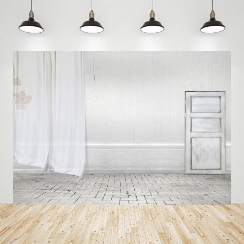 Vinyl Photographic Backgrounds for Photo Studio White Wall Curtains Door Interior Children Baby Portrait Backdrops Photobooth