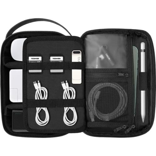 WIWU Portable Electronic Storage Box for Cables Charger Power Bank Small Pouch Waterproof Bag for 3C Accessories Organize Bags