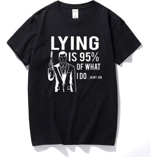 Lying Is What I Do T-Shirt Funny t shirt retro archer spying joke cia comedy cool Cotton short sleeve tshirt camisetas hombre