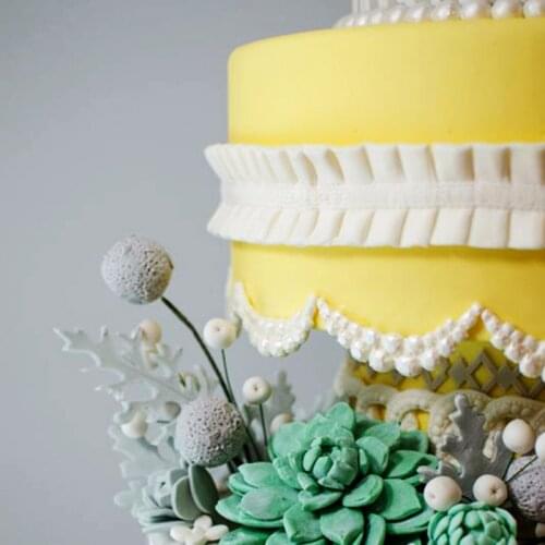 Curtain Lace Silicone Mould DIY Fondant Cake Mould Gummy Dry Pez Mould Baking Appliance G004