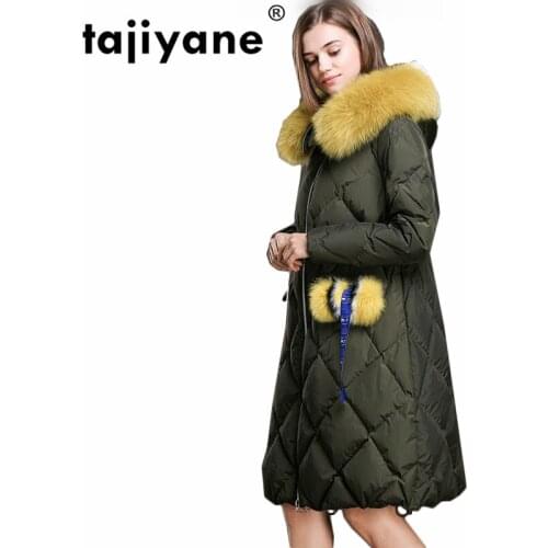 Down Duck Winter Jacket Women Clothes 2021 Real Fox Fur Collar Hooded Coat Korean Vintage Long Coats Parka Chaqueta Mujer ZL745