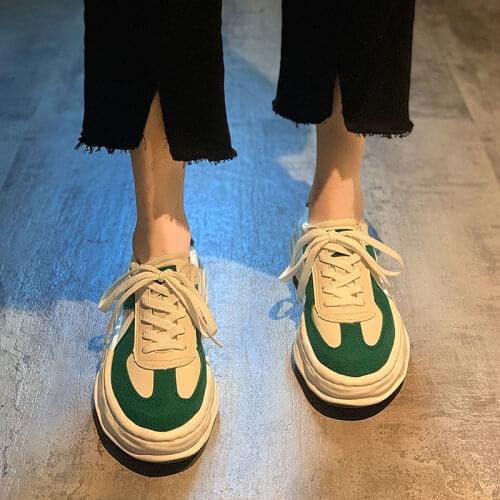 Apanzu Women Sneakers Classic Comfortable Skate Shoes New Color Mixing Couple Shoes Breathable Casual All-match Street Shoes