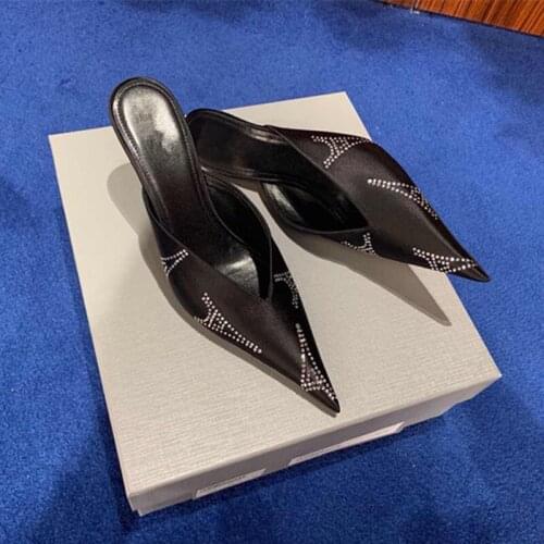 Med Heels Slippers Women Luxury Slides Outdoor Chanclas Mujer Mules Shoes Women Sexy Loafers Sandalias Mujer 2020 Ladise Shoes