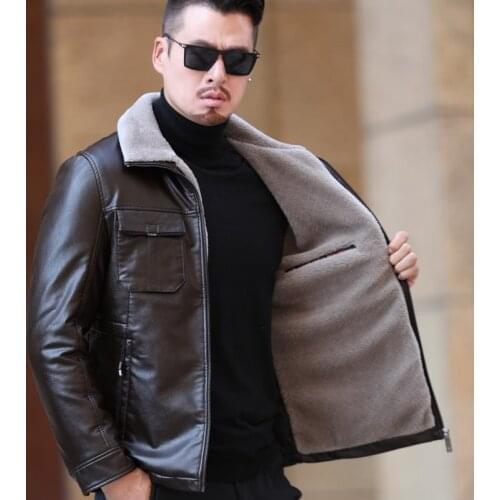 Winter Jackets Men Casual Outwear Bomber Jacket Winderbreaker PU Motorcycle Leather down Jackets male coat
