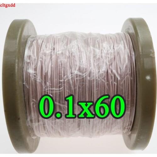 0.1x60 shares Litz wire multi-strand copper wire polyester filament yarn envelope envelope 1 meter