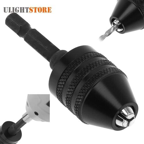 0.6mm-8mm Twist Drill Bits Chuck Screwdriver Impact Driver Adapter Adapter Hex Shank Three Claw for Electric Grinder Power Tools