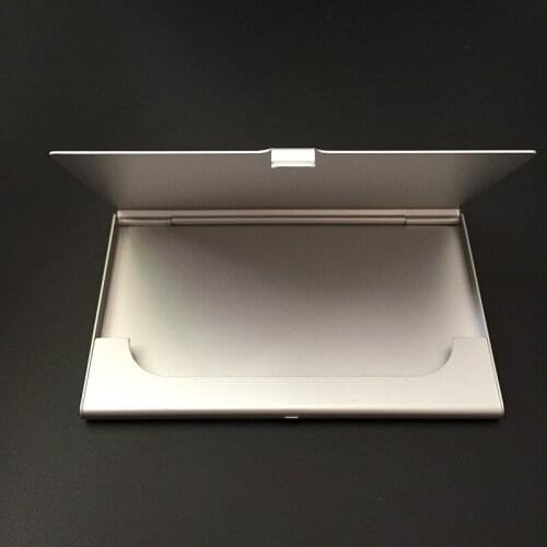 100pcs Aluminum Alloy Pocket Business Name Card Holder Credit ID Card Case Metal Storage Box Cover W9938