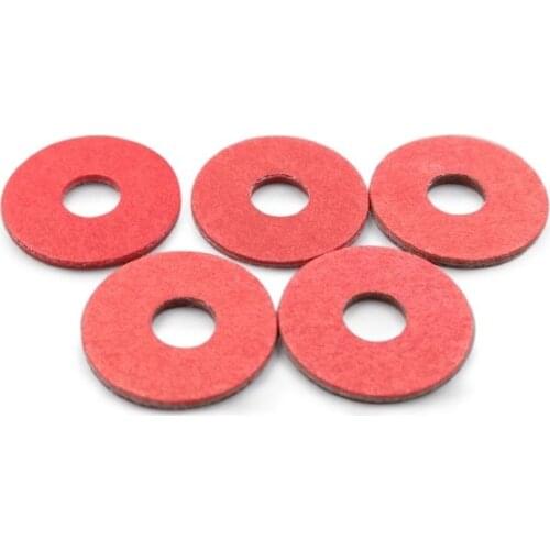100pcs M2 M2.5 M3 M4 M5 M6 M8 Steel Pad Insulation Washers Red Steel Paper Meson Gasket Spacer Insulating Spacers