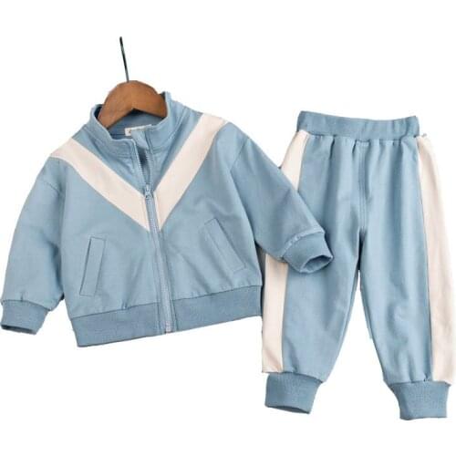 2019 Autumn Childrens Cardigan Sweatershirt Pants 2pcs Clothing Set Boy Sports Suit Set Girls Cotton Casual Tracksuit