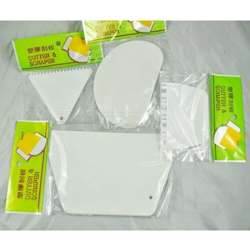 4pcs/set Smoother Comb Set Cake Edge Side Decorating Tools Scraper Fondant cake Decoraing tool