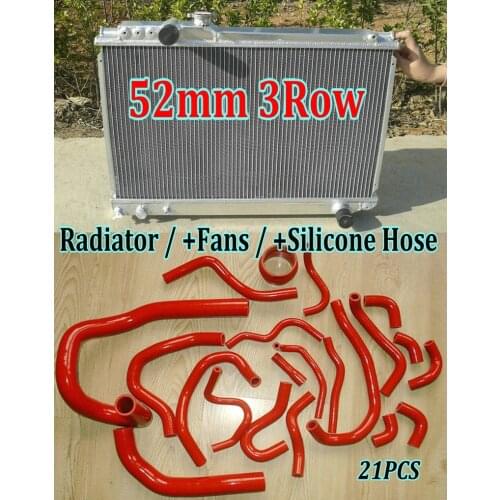 Aluminum Radiator + Silicone Hose For Toyota Supra MK3 A70 Soarer MA70 3.0 Turbo Soarer MZ20 7MGT 7MGTE MT 1986-1992 3.0L