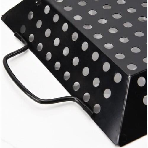 Non-Stick BBQ Barbecue Outdoor Camping Grill Pan Meat Vegetables Topper Tray