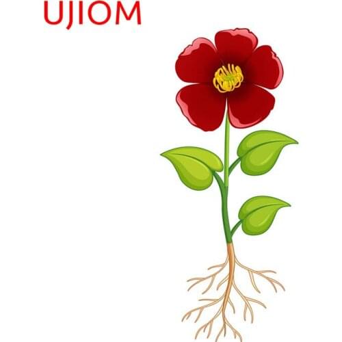 UJIOM Flower Living Room Decor Bedroom Accessories Wall Stickers Moisture Proof Kitchen Bathroom Decor Poster Decals