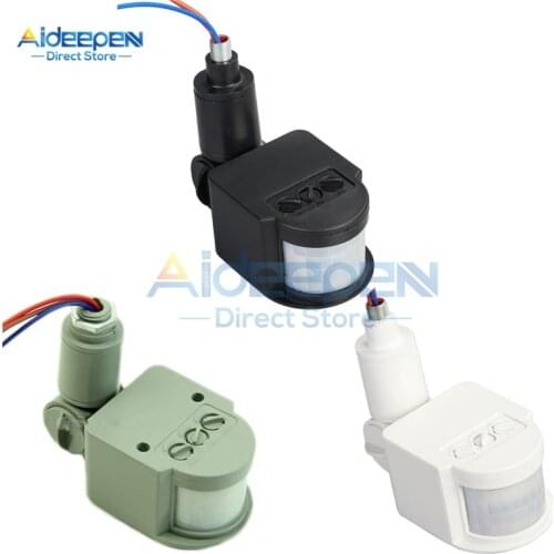 DC 12V AC 110V-220V Motion Sensor Light Switch Outdoor Automatic Infrared PIR Motion Sensor Switch With LED Light