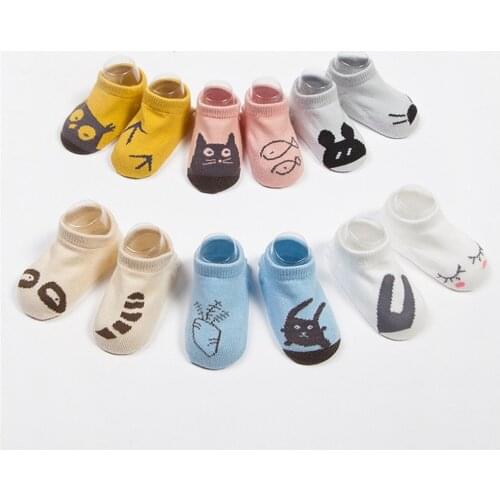 Kid Infant SOCKS Boy Girl Cotton Baby Socks Anti Slip Cartoon Animal asymmetric Cute Socks For Baby 0-24 Months SK118