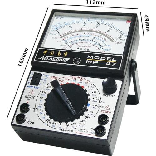 Electrical Blue Pathways Buzzer Capacitance Testing Pointer Multitester MF47 with testing leads
