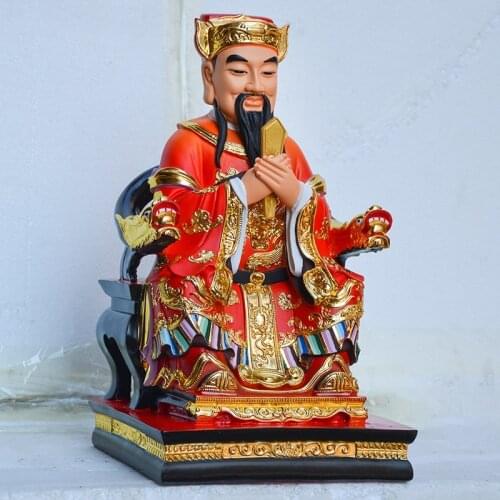 39CM large Asia Town God Temple Chenghuang God BUDDHA figure HOME Altar Exorcism safety good luck protection buddha statue