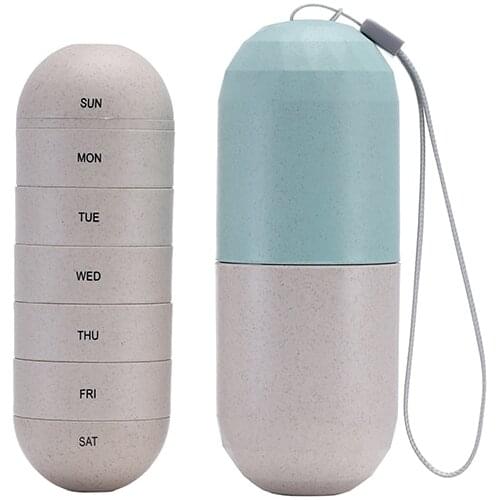 Sealed Pill Box Weekly Pill Candy Storage Bag Cereal Fiber Pill Box Travel 7 Days Pill Organizer Waterproof Medice box