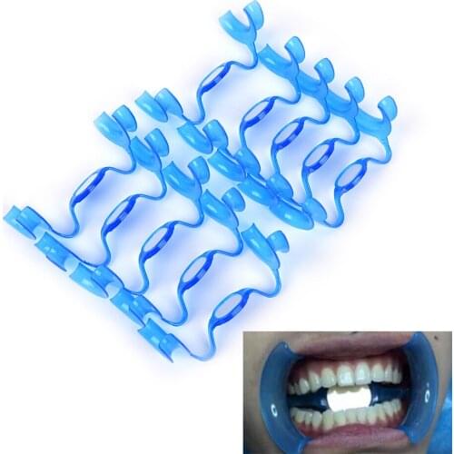 10Pcs Blue M Type Mouth Opener Cheek Retractor Teeth Whitening Dental High Quality
