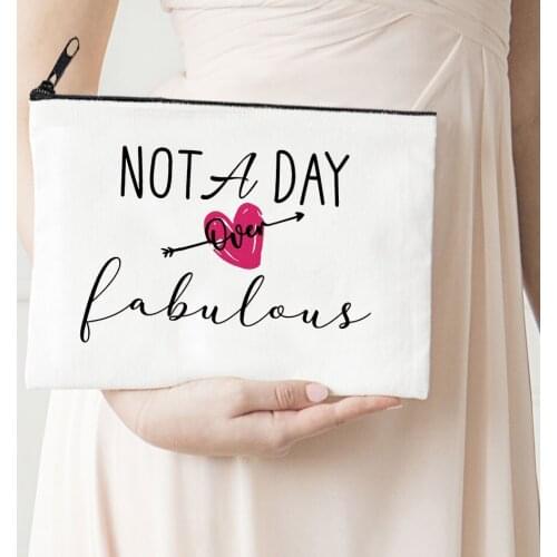 Day Love Makeup Bag Letter Flower Cosmetic Bags Friends New Ladies Clutch Gifts Make Up Bags Toiletries Organizer Pouch