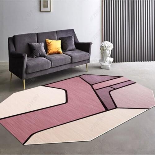 Nordic style 3D carpet oval personality simple modern living room sofa coffee table cushion bedroom bedside carpet