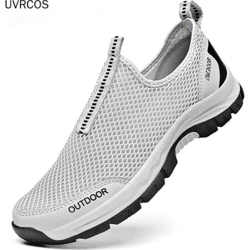 Mens Vulcanize Shoe Sneakers Summer Mesh Casual Shoes Breathable Rubber Non-slip Lightweight Shoes 2021 Men Loafers Footwear