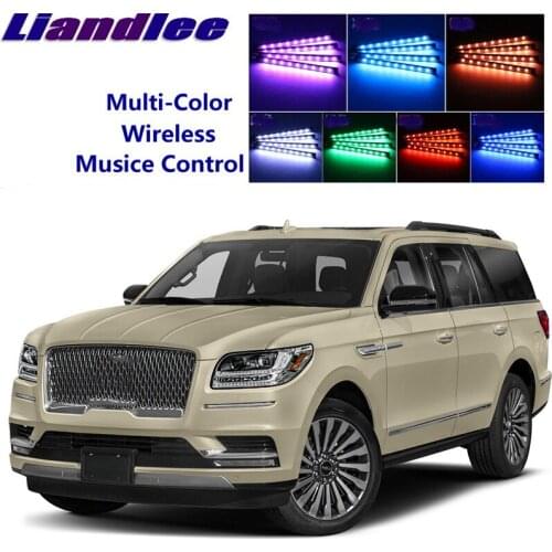 LiandLee Car Glow Interior Floor Decorative Seats Accent Ambient Neon light For Lincoln Navigator MK3 2007~2018