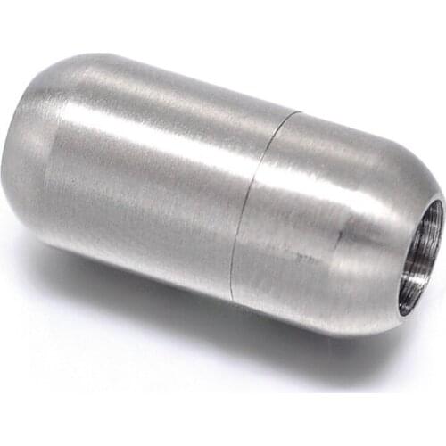 20 Sets 304 Stainless Steel Matte Barrel Magnetic Clasps for DIY Jewelry Making Leather Bracelet Necklace Connector Accessories