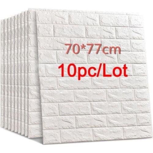 3D Brick Wall Stickers DIY Self Foam Waterproof Decor Wall Covering Wallpaper For TV Background Kids Living Room