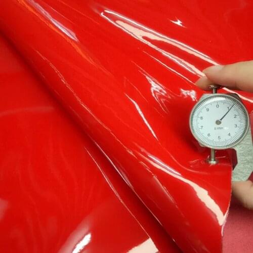 2021 New Genuine Cowhide Leather Cow Skin Red Smooth Patent Full Grain Leather Glossy Craft Shoes Materials for Handbag Luggage